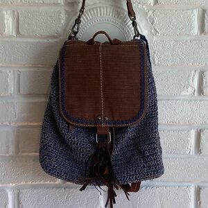 THE SAK Avalon Crochet Convertible Hobo Hippie Bag Purse Backpack SUPER NICE!
